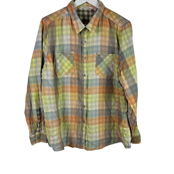 Woolrich Tops - Woolrich Women's XXL Roll Tab Sleeve Shirt Conundrum Convertible Multicolor